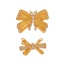 Fashion Golden 2 Copper Inlaid Zircon Bow Accessories