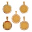 Fashion Golden 1 Copper Inlaid Zirconia Double Sided Coin Pendant Accessory