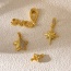 Fashion Golden 3 Copper Inlaid Zircon Small Starburst Pendant Accessories