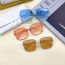 Fashion Rice White-tea (adult) Pc Square Large Frame Sunglasses