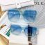 Fashion Solid White-blue Powder (children) Pc Square Large Frame Children's Sunglasses