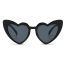 Fashion Glossy Black (adult) Pc Love Sunglasses