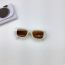 Fashion Coffee Color Pc Square Cut-edge Children's Sunglasses