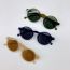 Fashion Olive Green Children's Round Frame Sunglasses
