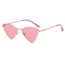 Fashion Gold Frame-dark Pink Chip Children's Triangle Sunglasses
