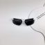 Fashion Black Frame White Mercury Children's Square Sunglasses