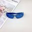 Fashion Black-blue Mercury Pc Rectangular Small Frame Children's Sunglasses
