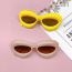 Fashion Yellow Frame-children Pc Cat-eye Children's Sunglasses