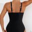 Fashion Black Mesh Paneled One-piece Swimsuit