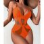 Fashion Green Nylon Mesh Patchwork Hollow One-piece Swimsuit