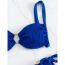 Fashion Royal Blue Polyester Lace-up One-piece Swimsuit