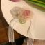 Fashion Pink Rose Necklace Mesh Camellia Collar
