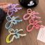 Fashion Rose Pink Butterfly Clip Metal Hollow Butterfly Gripper