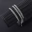 Fashion Silver Alloy Geometric Chain Bracelet Necklace Set