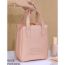 Fashion Thickened Classic Style - Rose Pink Ready Stock Pu Large Capacity Portable Storage Bag