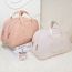 Fashion Wrinkled Lip Gold Bag Rose Pink-small Size Pu Large Capacity Storage Bag