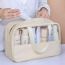 Fashion Milk Apricot White-medium Size Pvc Large Capacity Portable Storage Bag