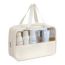 Fashion Milk Apricot White-medium Size Pvc Large Capacity Portable Storage Bag