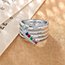 Fashion Eight Names [including Outer Ring Engraving] Construction Period:2-3 Days Copper Inlaid Zirconium Love Ring