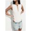 Fashion White Polyester Tie-strap Hollow Jumpsuit