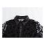 Fashion Black Polyester Printed Button-down Shirt
