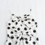 Fashion White Polyester Hollow Polka Dot Suspender Long Skirt