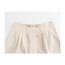 Fashion Apricot Polyester Buttoned Pleated Shorts