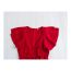 Fashion Red Ruffled Waist-cinching Jumpsuit