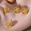 Fashion Golden 2 Copper Geometric Stud Earrings