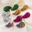Fashion Champagne Alloy Diamond Drop-shaped Earrings