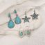 Fashion Section 3 Alloy Turquoise Star Earrings