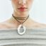 Fashion 2# Metal Hollow Wax Thread Necklace