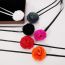 Fashion Red Fabric Flower Necklace