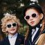 Fashion All Gloss Black Silicone Oval Children's Sunglasses