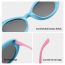 Fashion Black Frame Blue Legs Silicone Oval Children's Sunglasses