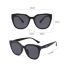 Fashion Black Frame Black And Gray Film Large Square Frame Sunglasses