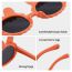 Fashion Orange Children's Cartoon Sunglasses With Rabbit Ears