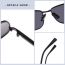 Fashion Silver Frame Gradient Gray Piece Large Square Frame Sunglasses
