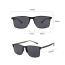 Fashion Black And Silver Framed Black And Gray Pieces Large Square Frame Sunglasses
