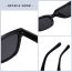 Fashion Black Frame Black And Gray Film Cat Eye Large Frame Sunglasses