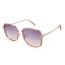 Fashion Transparent Gray Frame Gradient Purple Film Large Square Frame Sunglasses