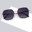 Fashion Transparent Gray Frame Gradient Piece Large Square Frame Sunglasses