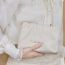 Fashion Thickened Milk Apricot White-small Size Polyester Large Capacity Storage Bag