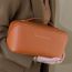 Fashion Braided Model-mocha Brown Pu Large Capacity Storage Bag