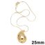 Fashion 25mm Copper Glossy Water Drop Necklace