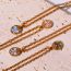 Fashion Eternal Commitment Copper Diamond Bow Painted Necklace