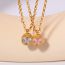 Fashion Sweetness & Love Copper Diamond Bow Painted Necklace