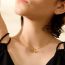 Fashion Gold Necklace Copper Bow Snake Bone Chain Necklace