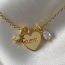 Fashion Mom Gold-plated Copper Letter Love Necklace With Diamonds
