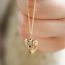 Fashion April Gold-plated Copper And Diamond Heart Openable Necklace